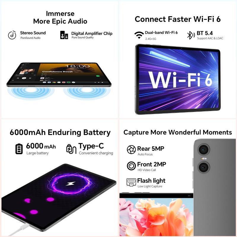 Tablet TECLAST P30T 10 polegadas Android 14 10 GB RAM 128 GB ROM